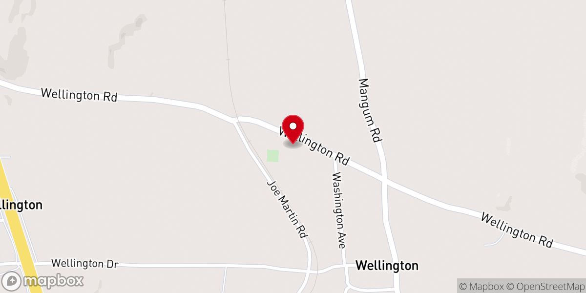 Map showing location of Wellington Baptist Church