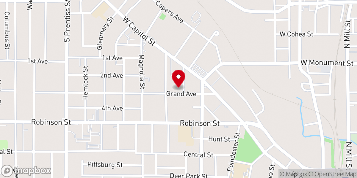 Map showing location of Grace Inspirations Church