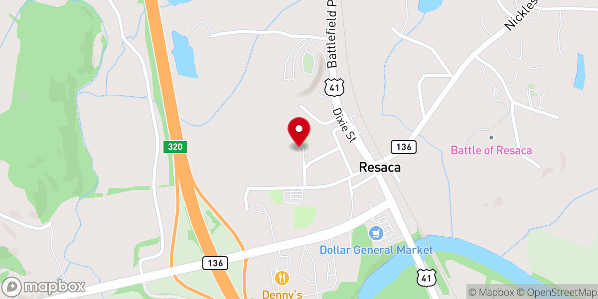 Map showing location of Resaca Church of Christ