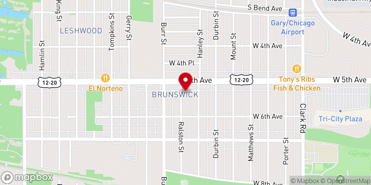 Map showing location of Angel of Faith Missionary Baptist Church