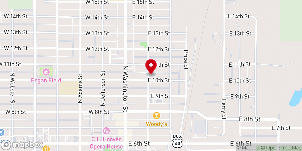 Map showing location of Junction City Korean United Methodist Church