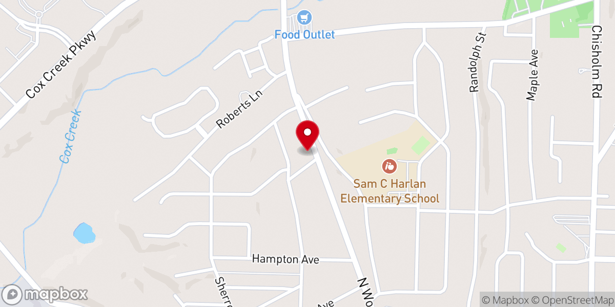 Map showing location of Florence Baptist Church