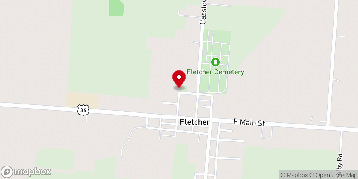 Map showing location of Newton Presbyterian Church