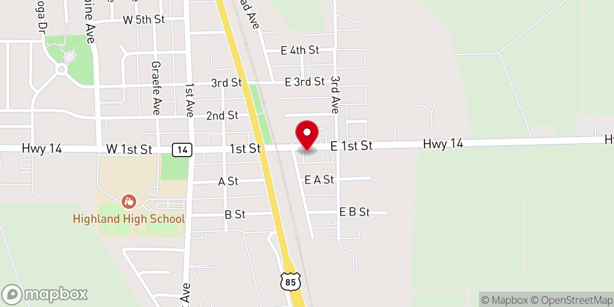 Map showing location of North Gate Community Church