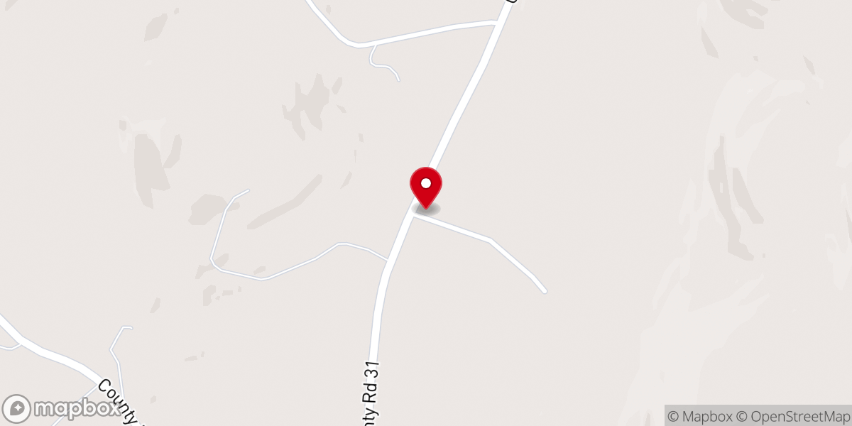 Map showing location of Hebron Church