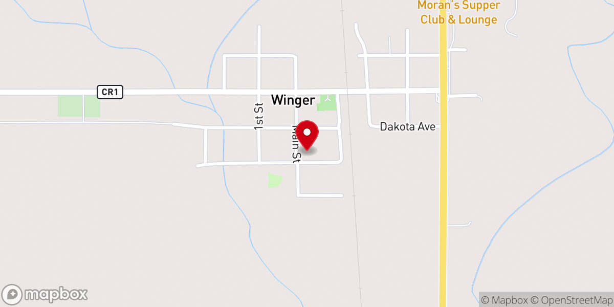 Map showing location of Calvary Lutheran Church