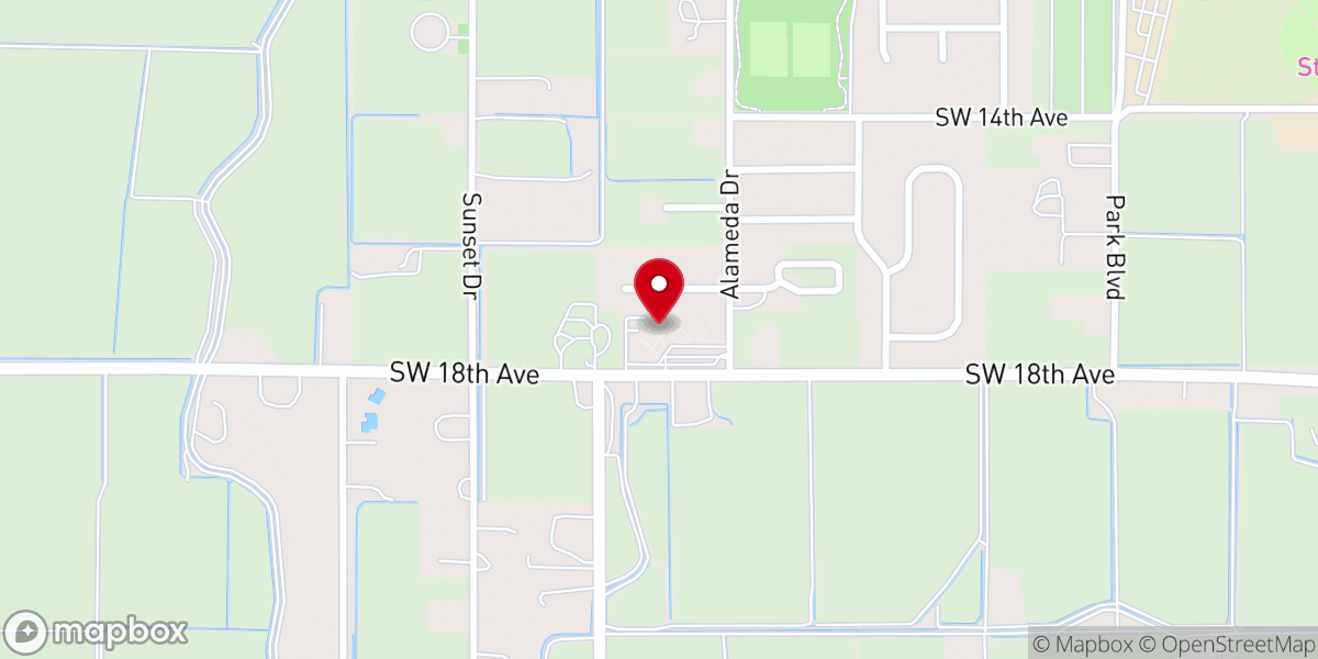 Map showing location of Calvary Chapel Ontario