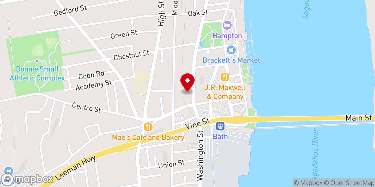 Map showing location of Chocolate Church Arts Center