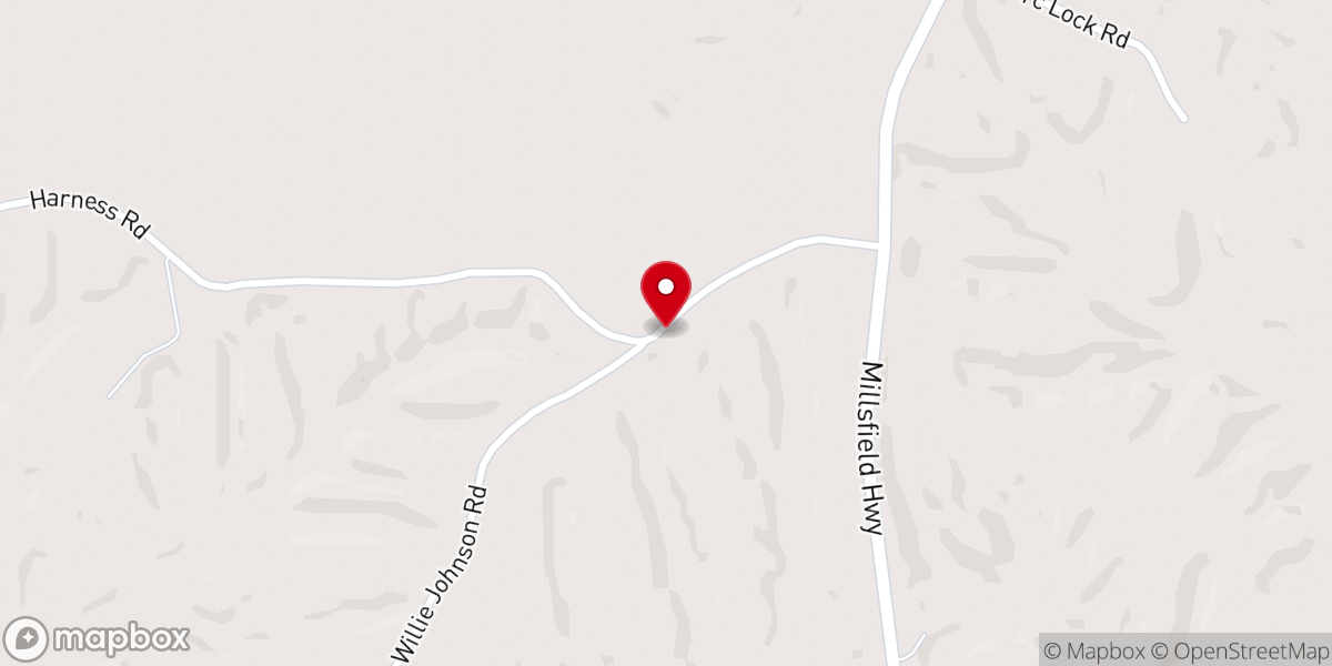 Map showing location of Bryants Chapel
