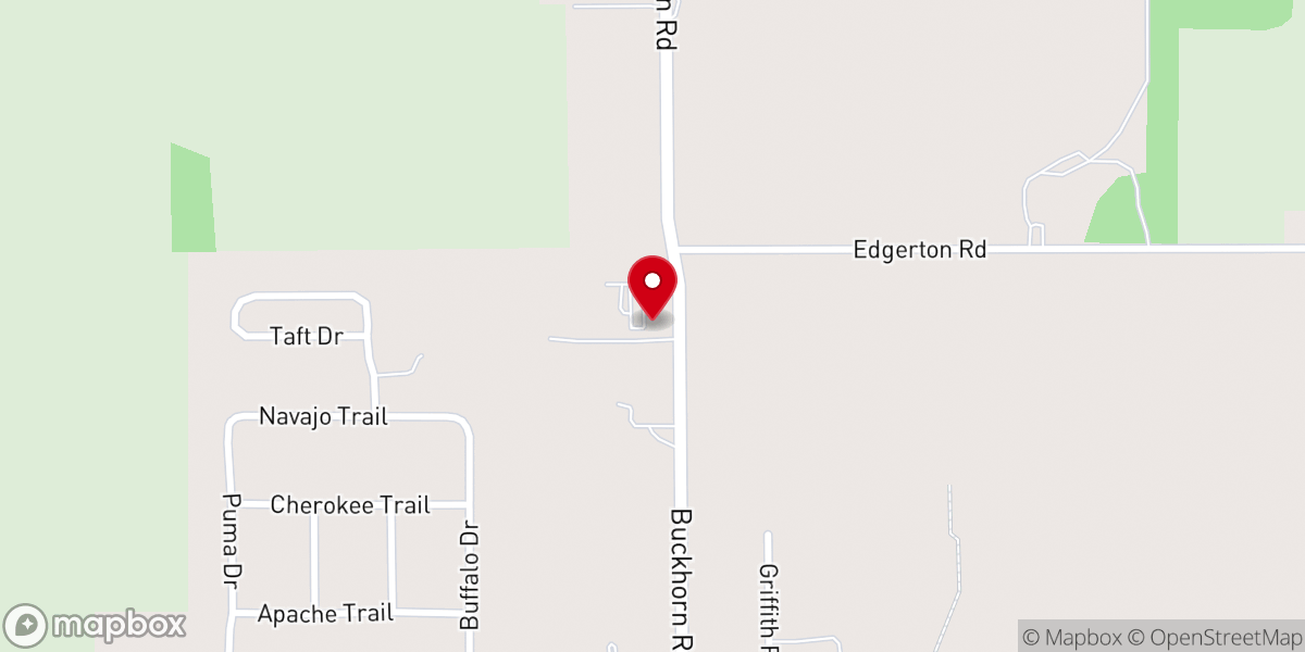 Map showing location of Saint John's Lutheran Church