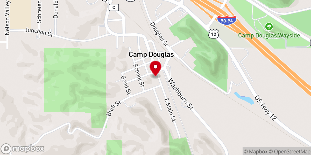 Map showing location of Cornerstone Baptist Church