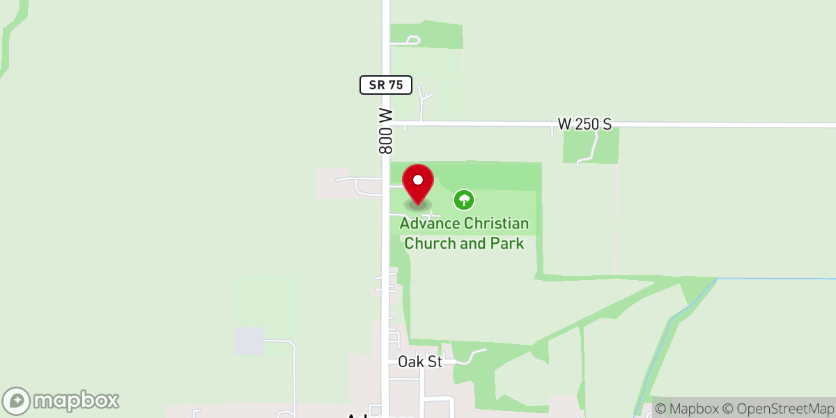 Map showing location of Advance Community Christian Church