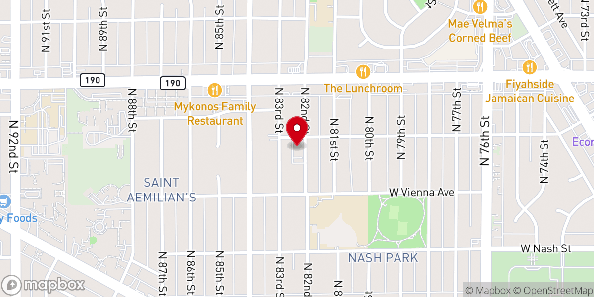 Map showing location of Providence Baptist Church