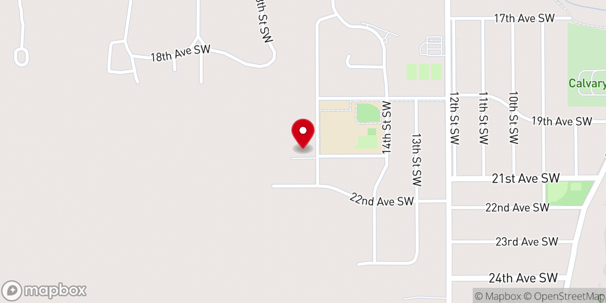 Map showing location of Saint Paul's Lutheran Church