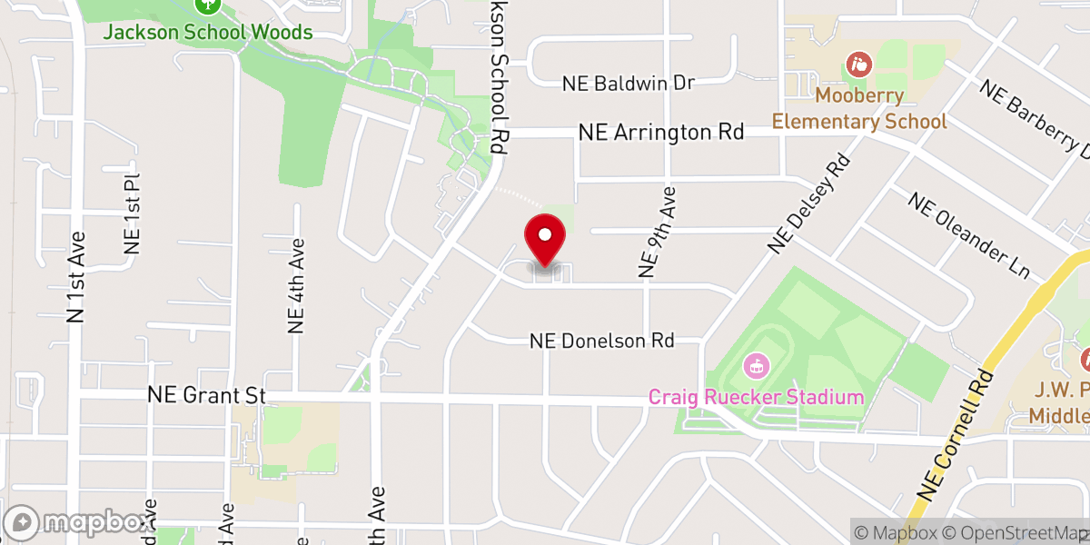 Map showing location of City Gate Church Hillsboro