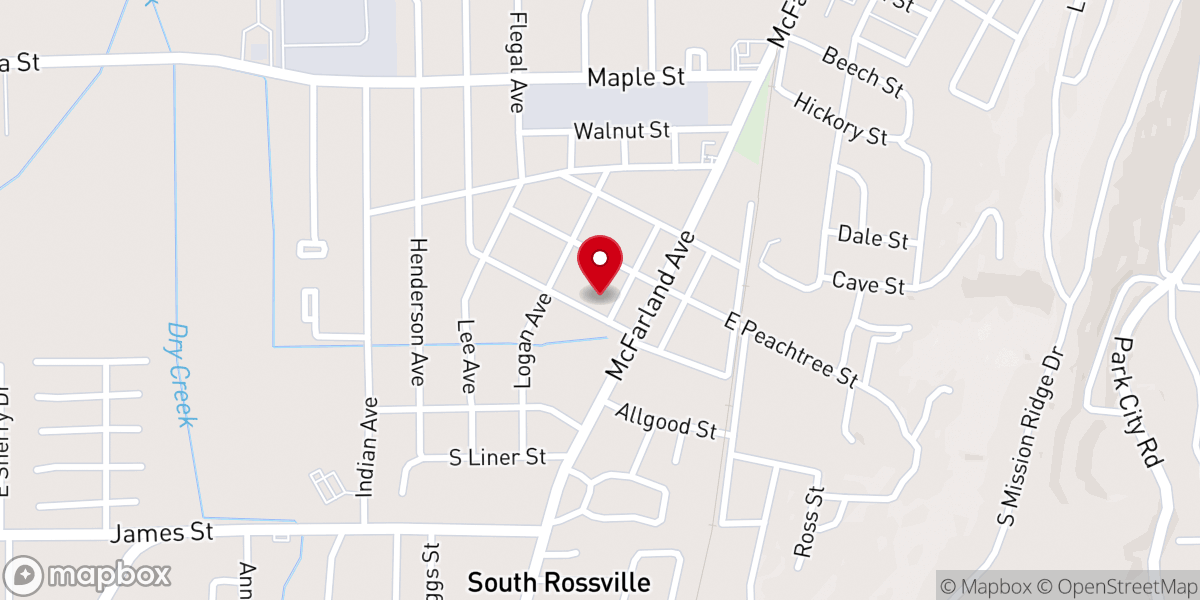 Map showing location of New Covenant Baptist Church