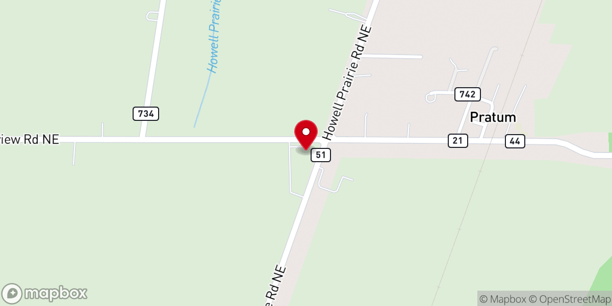 Map showing location of Emmanuel Bible Church