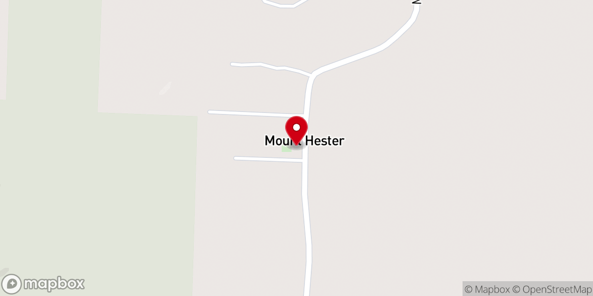 Map showing location of Mount Hester Cumberland Presbyterian Church