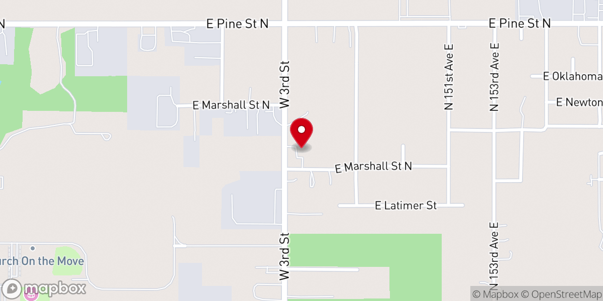 Map showing location of Tulsa Church of God
