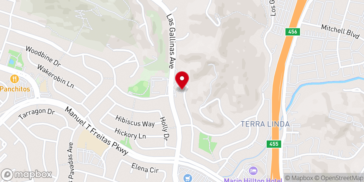 Map showing location of Rey De Gloria Church