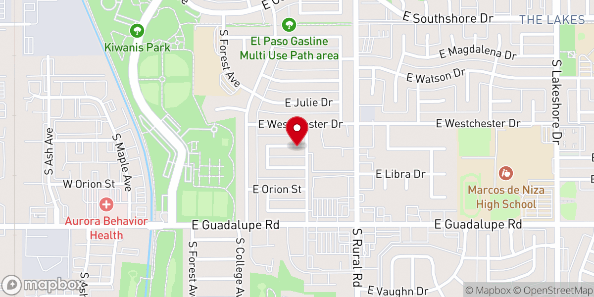 Map showing location of University Bible Church