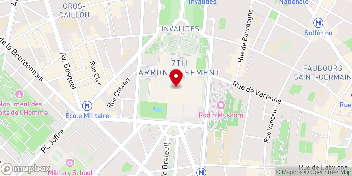 Map showing location of Cathédrale Saint-Louis-des-Invalides