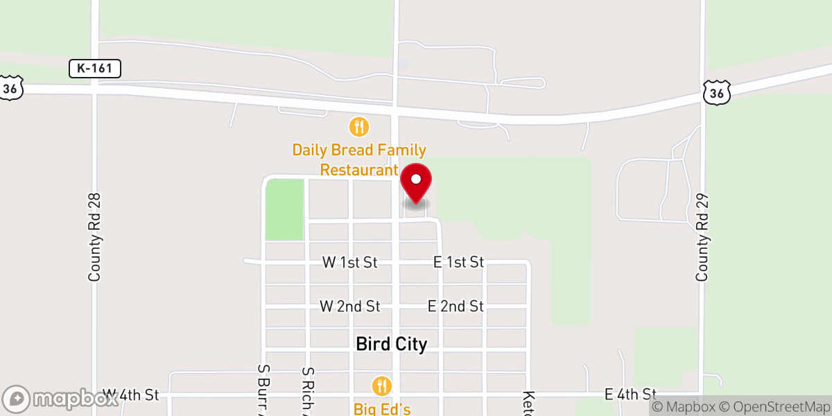 Map showing location of St. Joseph Catholic Church