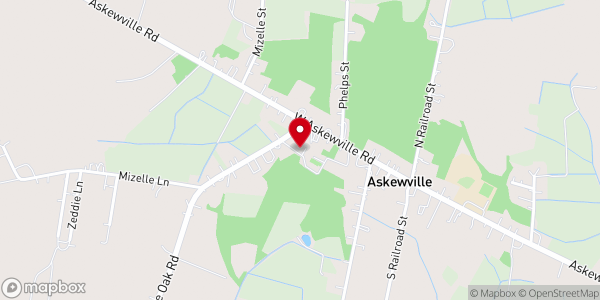 Map showing location of Bethel Church