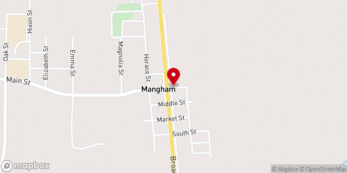 Map showing location of Mangham