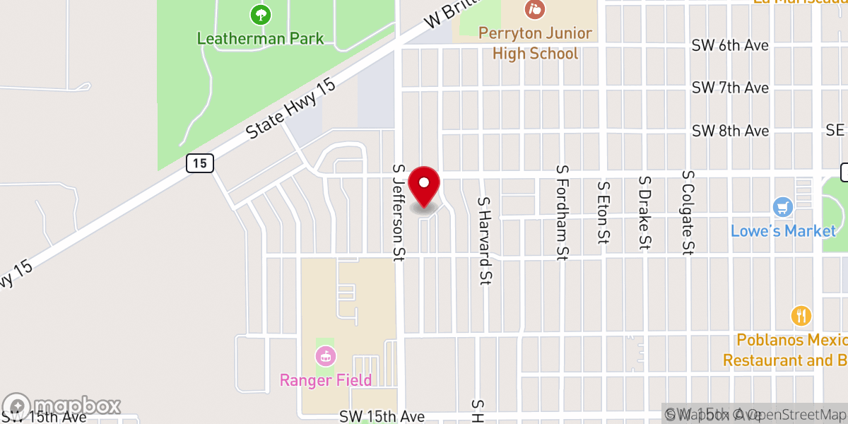 Map showing location of First Christian Church