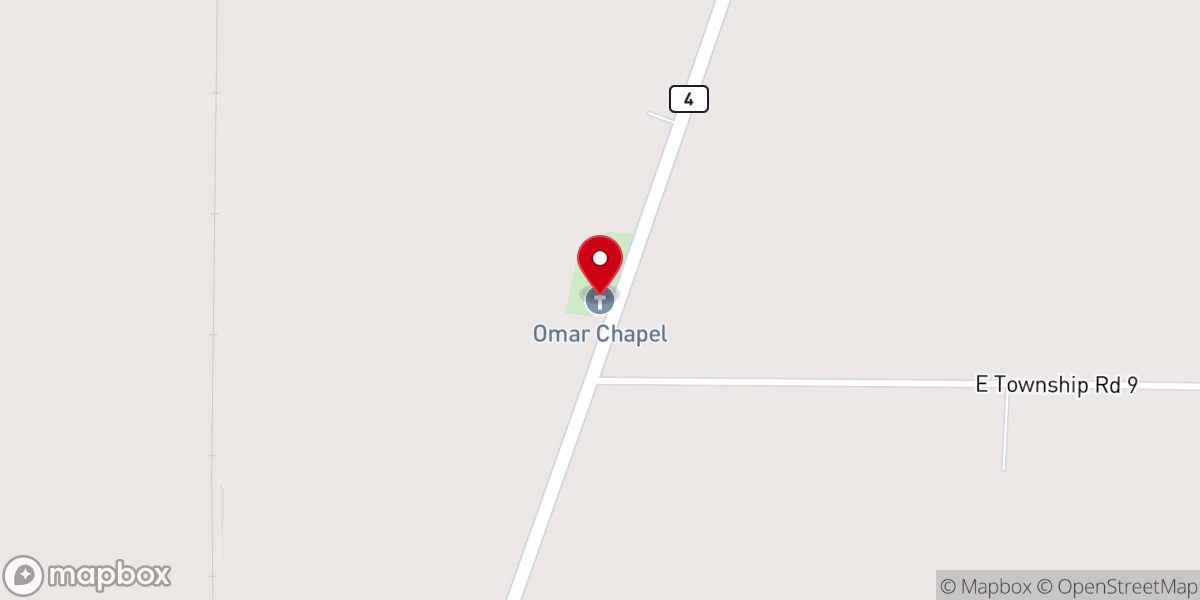 Map showing location of Omar Chapel