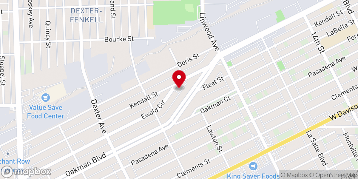 Map showing location of Hopewell Missionary Baptist Church