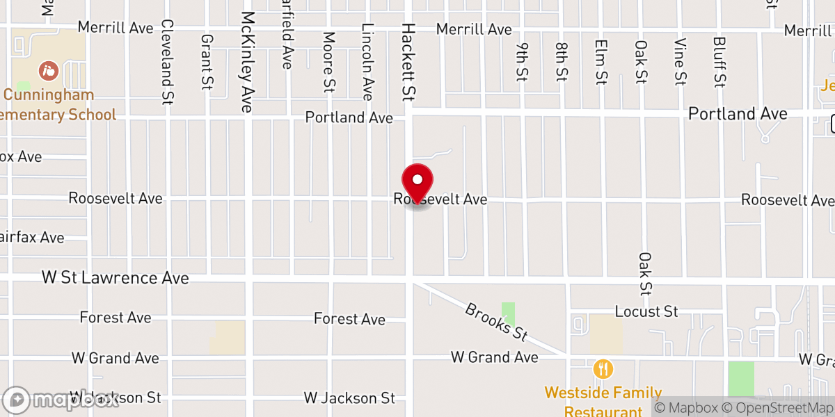 Map showing location of Saint Jude Catholic Church, Beloit