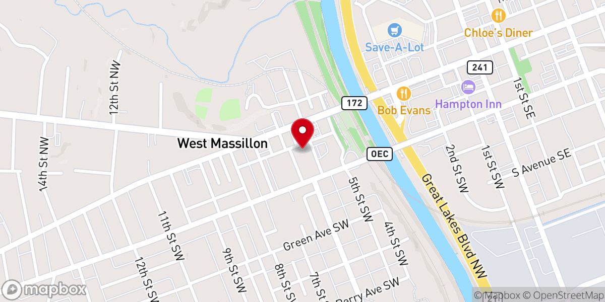 Map showing location of Faith Lutheran Church