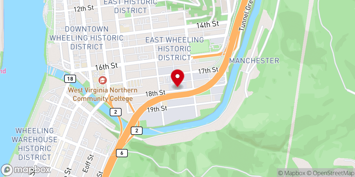 Map showing location of Laughlin Memorial Chapel