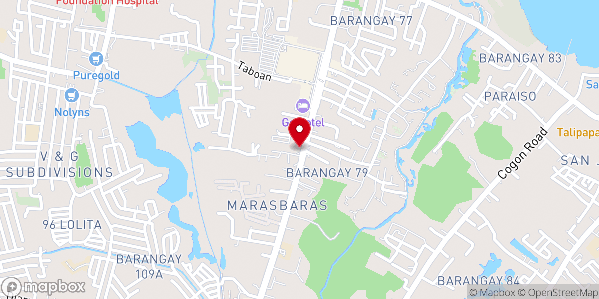 Map showing location of Our Lady of the Miraculous Medal Parish - Marasbaras