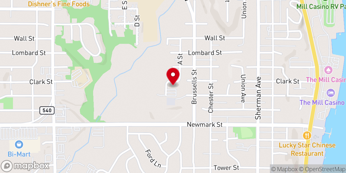 Map showing location of Shoreline Community Church