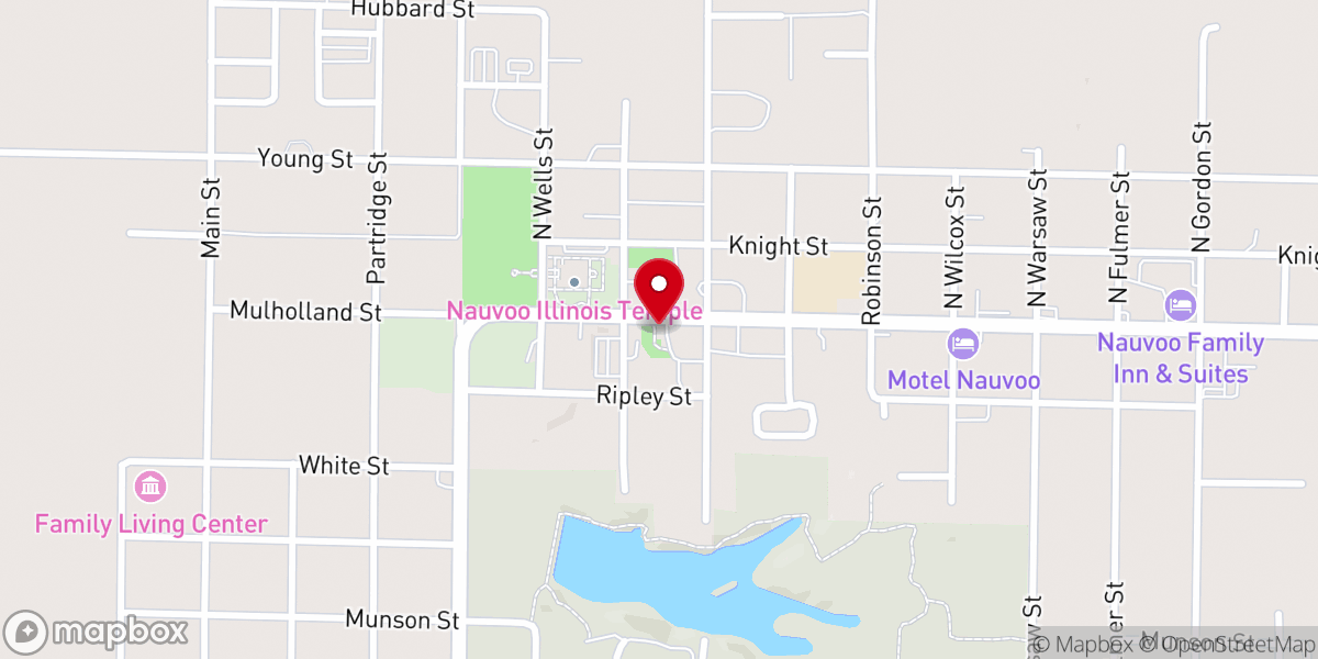 Map showing location of Nauvoo Weddings