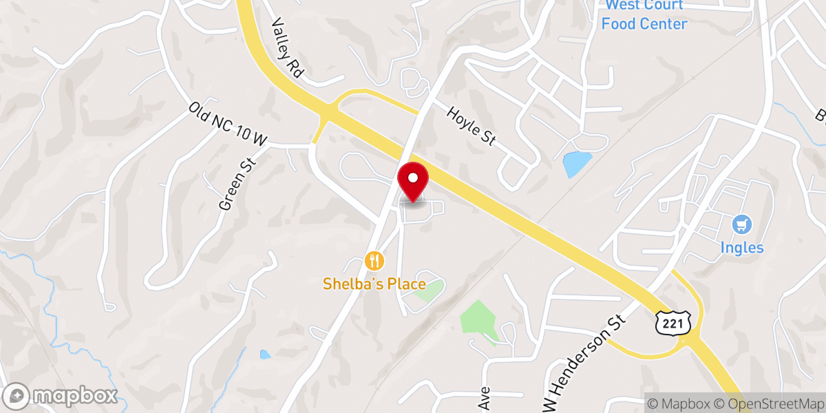 Map showing location of Cross Memorial Baptist Church