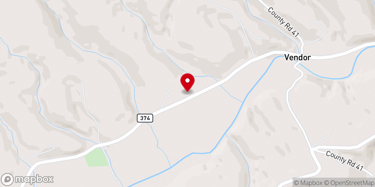 Map showing location of Big Creek Church