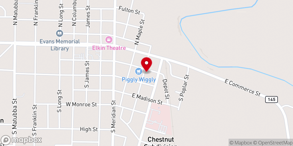 Map showing location of Aberdeen First Pentecostal Church