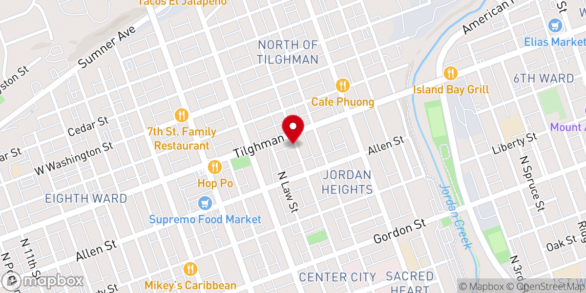 Map showing location of Iglesia Pentecostal Rios de Agua Viva