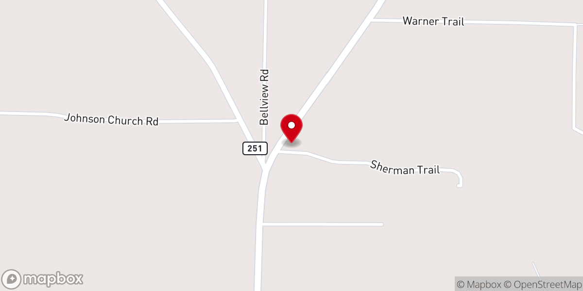 Map showing location of Cowboy Church