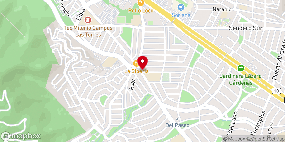Map showing location of Capilla Nuestra Señora de Fátima