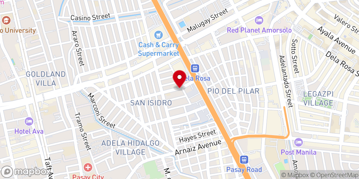 Map showing location of Holy Family Parish - San Isidro, Makati City (Archdiocese of Manila)