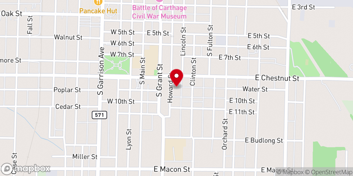 Map showing location of Grace Episcopal Church