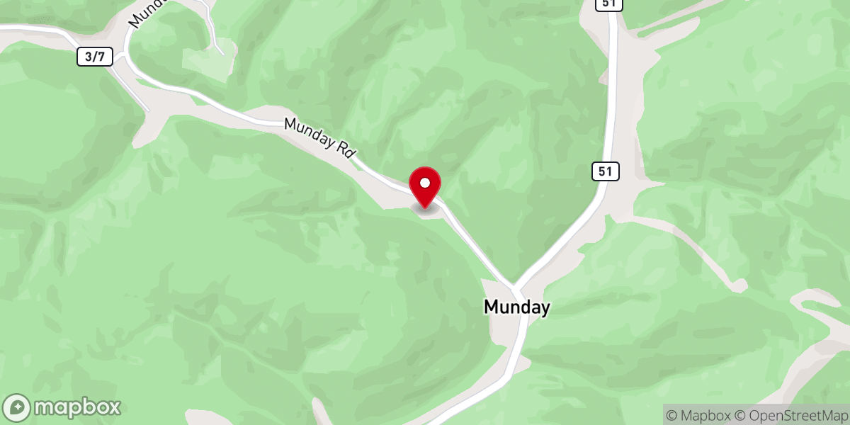 Map showing location of Bell United Methodist Church