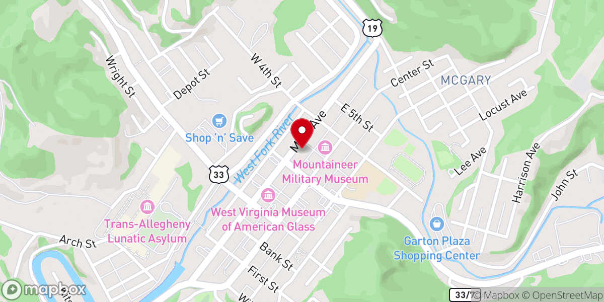 Map showing location of Hopes Point Baptist Church