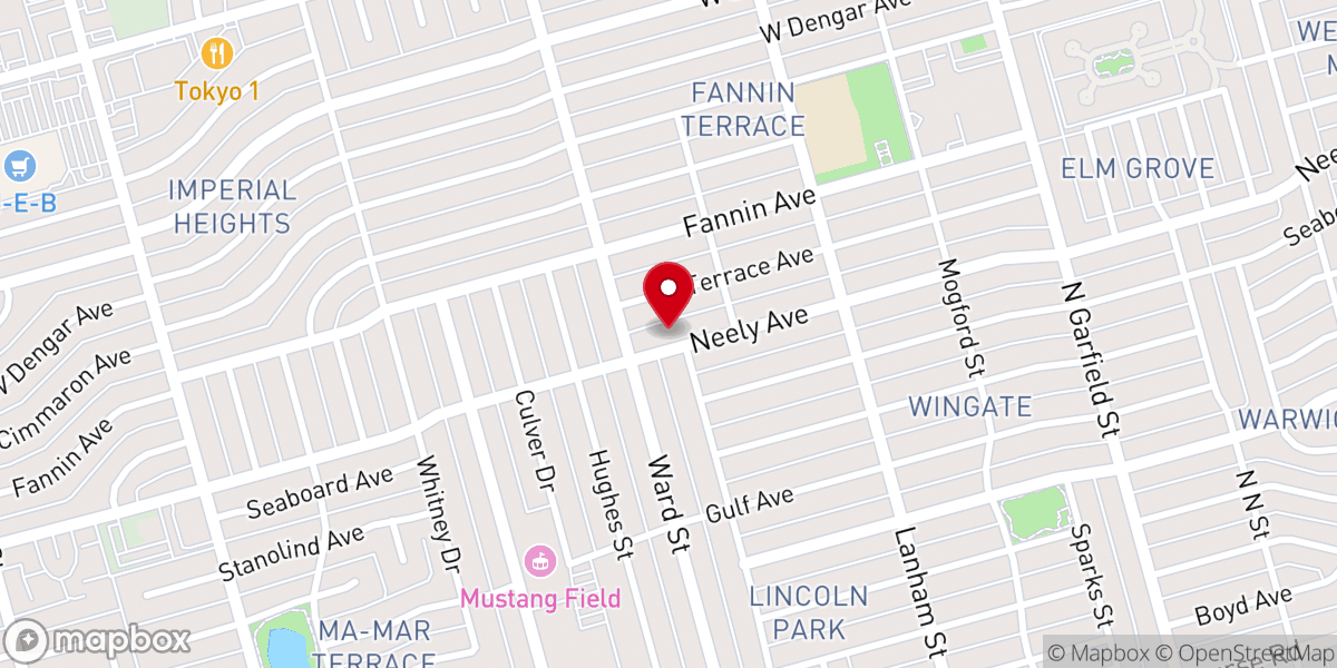 Map showing location of Christian Church of Midland