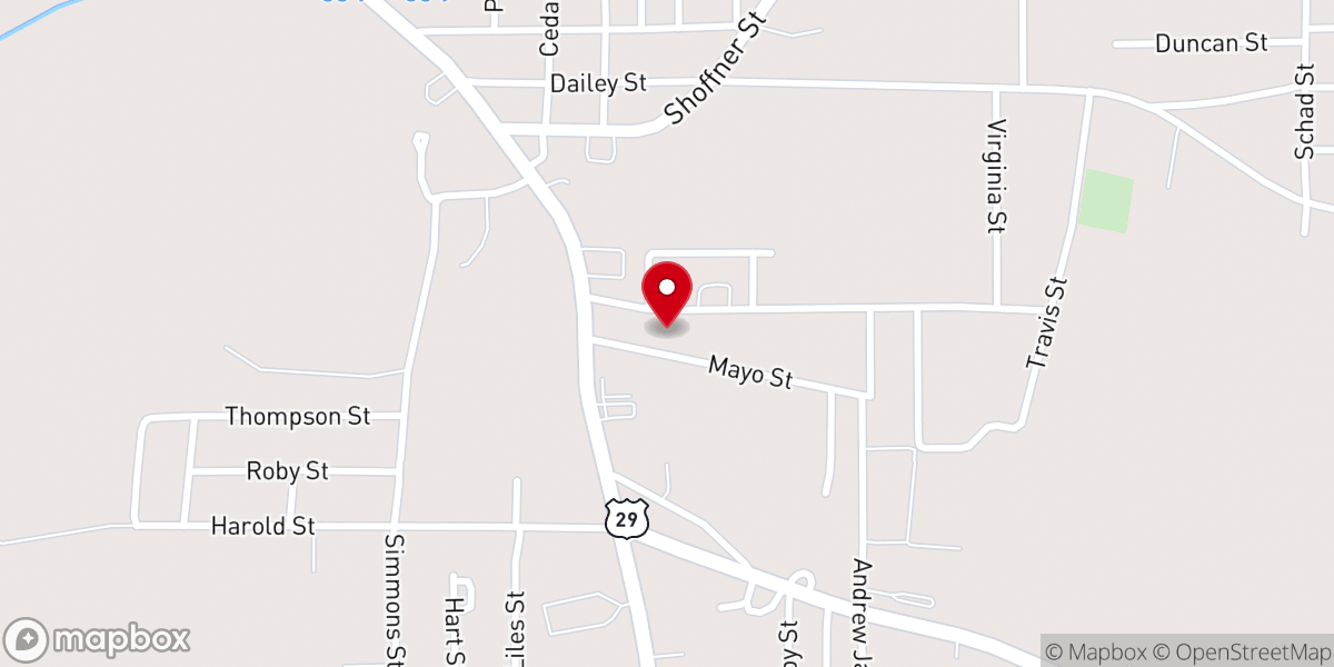 Map showing location of East Brewton Missionary Baptist Church